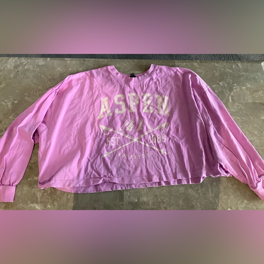 Wild Fable Aspen Adventure Cropped shirt in Pink
